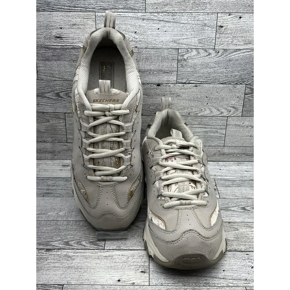 Skechers D'Lites Shoes Womens Size 9 Leather Lace Up SN‎ 11438 Casual Walking